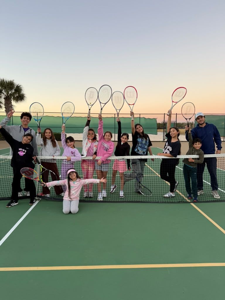 Kids class at sunset